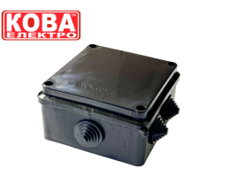 Коробка розподільна герметична Р9 чорна, без клемника, 100х100х70мм